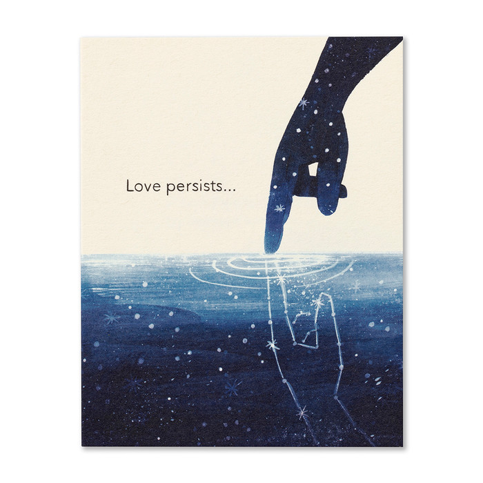 LM Sympathy Card - Love persists ...